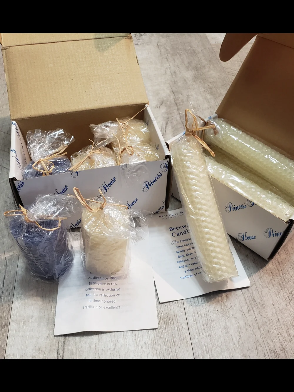 Princess House Beeswax Candle Sets Votives & 5